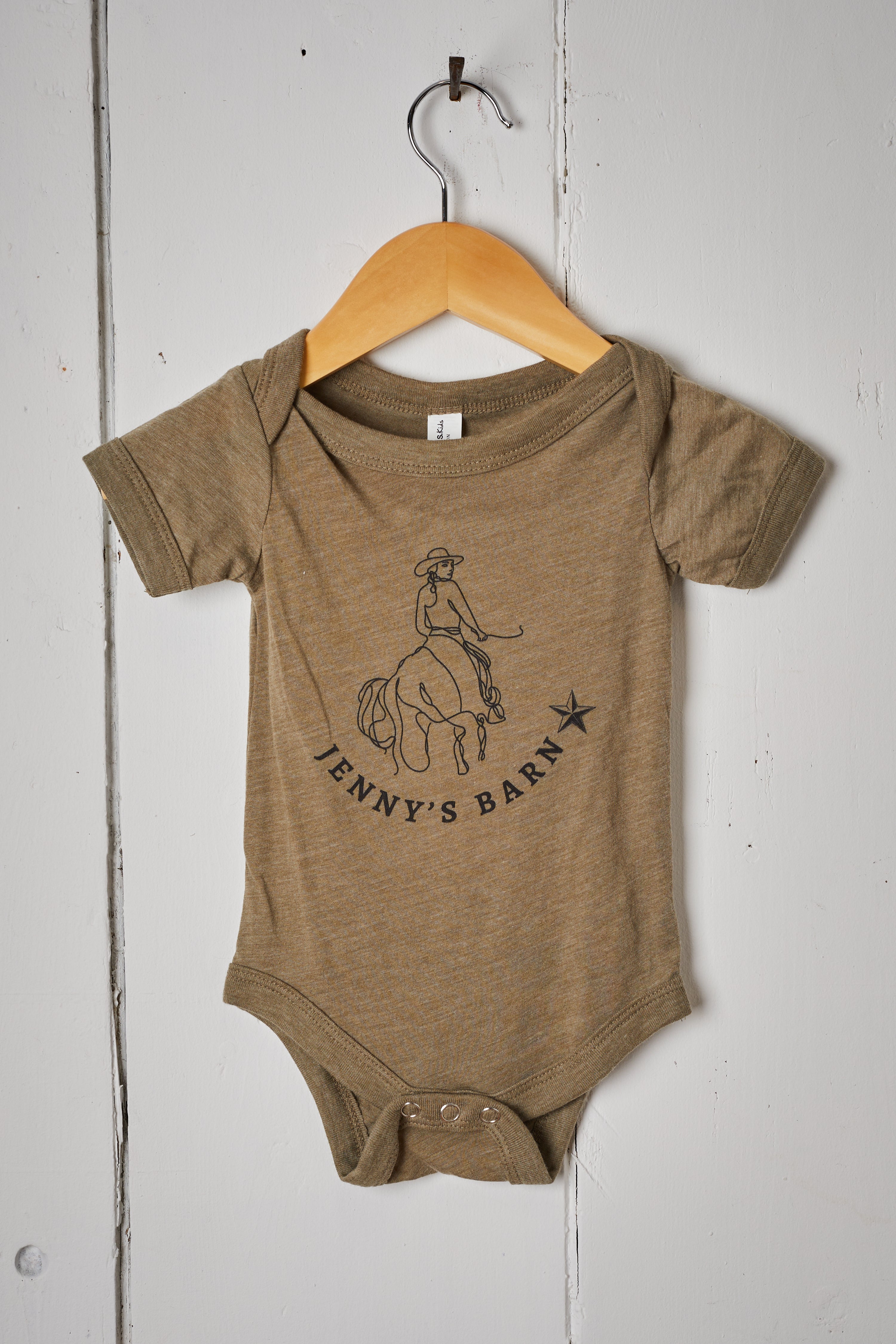 OLIVE JENNY’S BARN BABY ONESIE