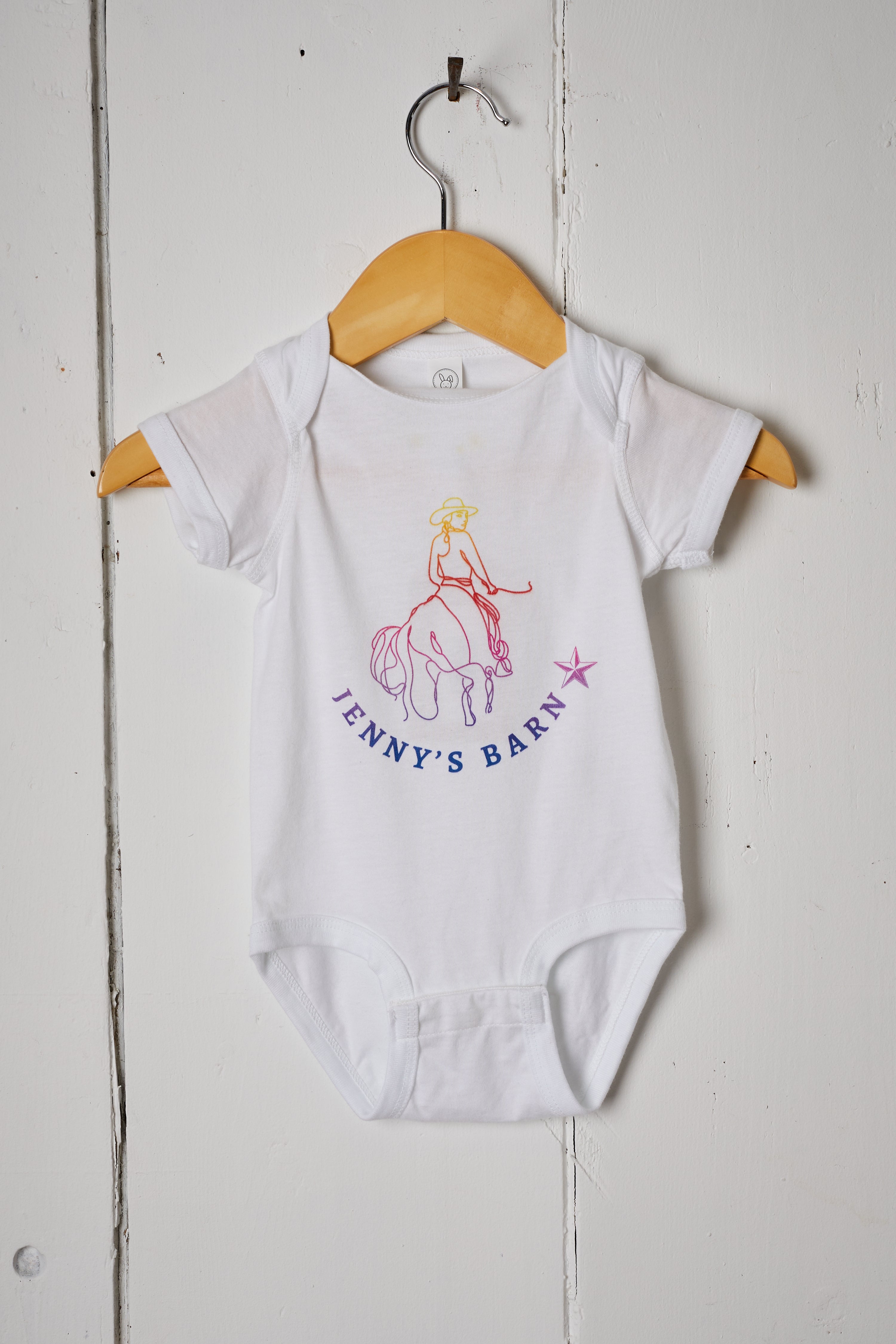 JENNY’S BARN BABY RAINBOW ONESIE