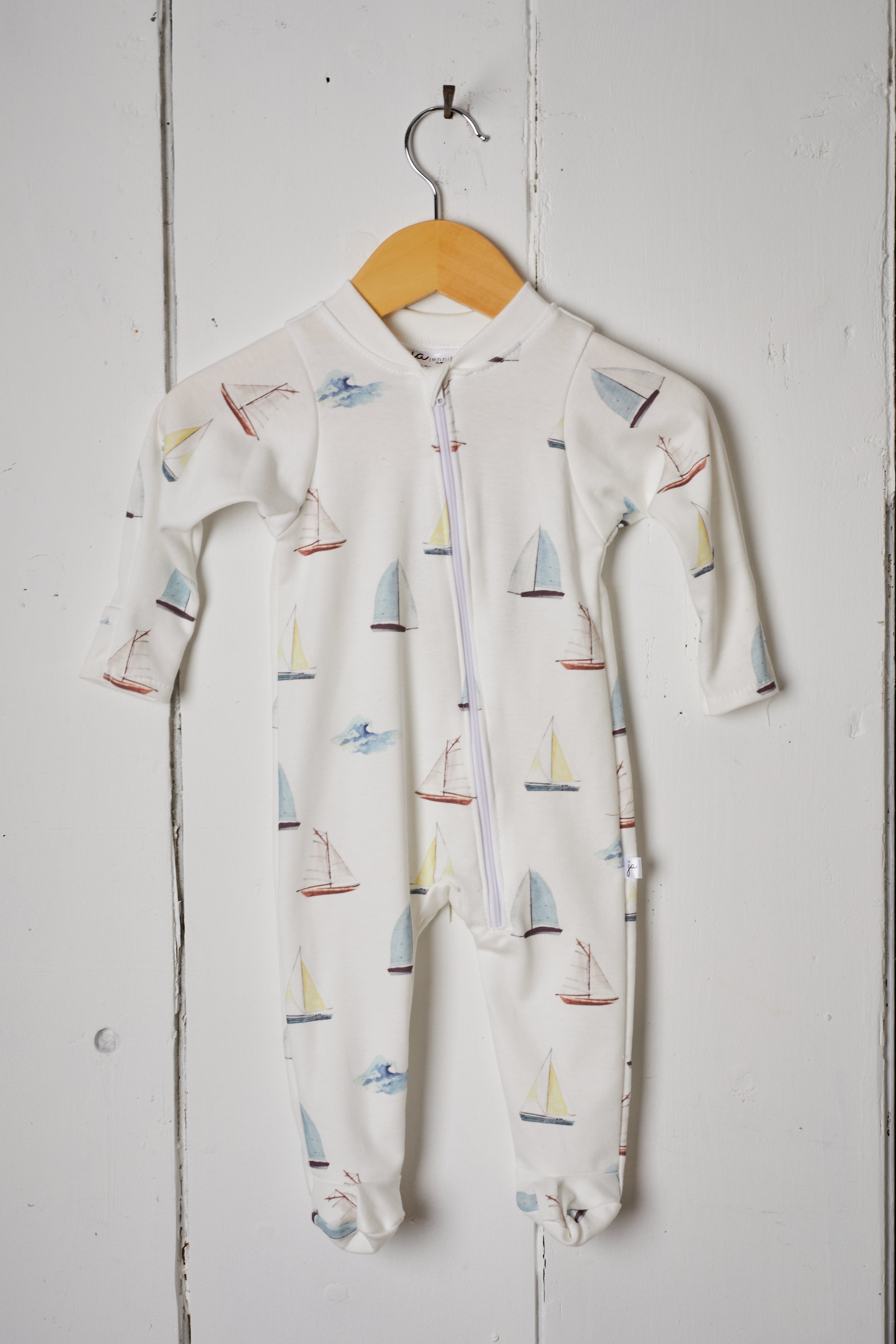 SAIL BOATS BABY ONESIE