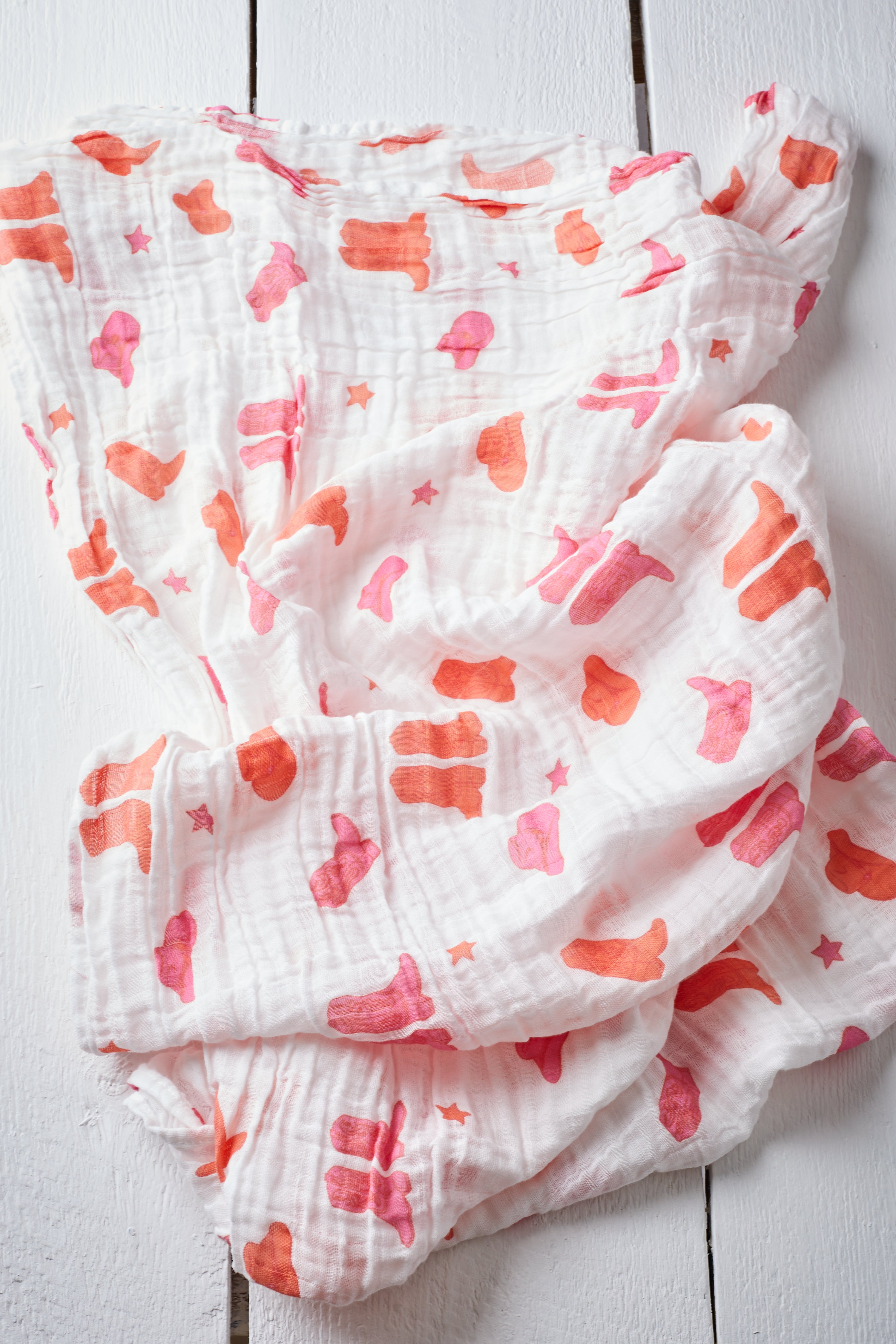 Life is Better in Pink Boots Western Baby Swaddle Blanket