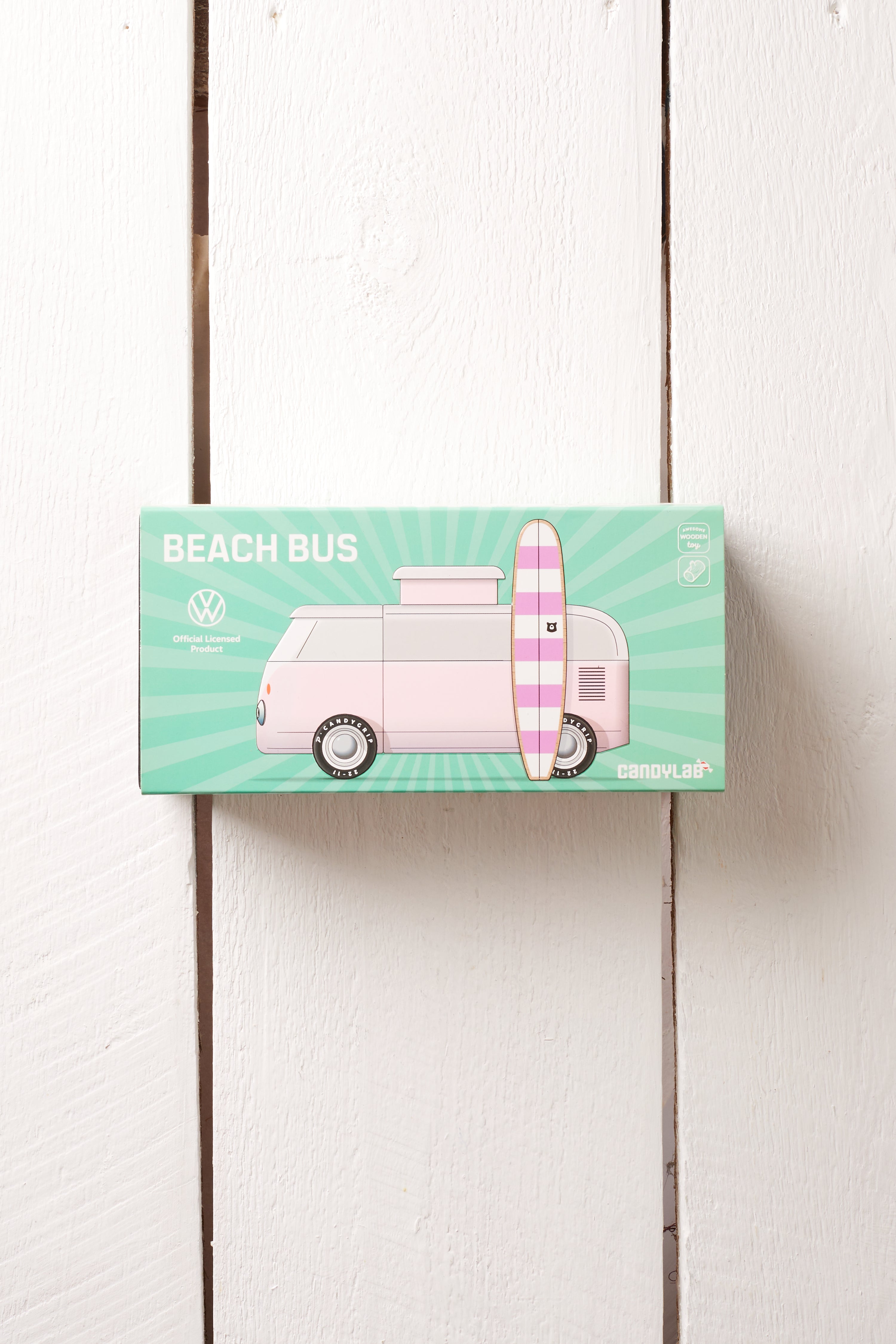 VW BEACH BUS PINK/WHITE