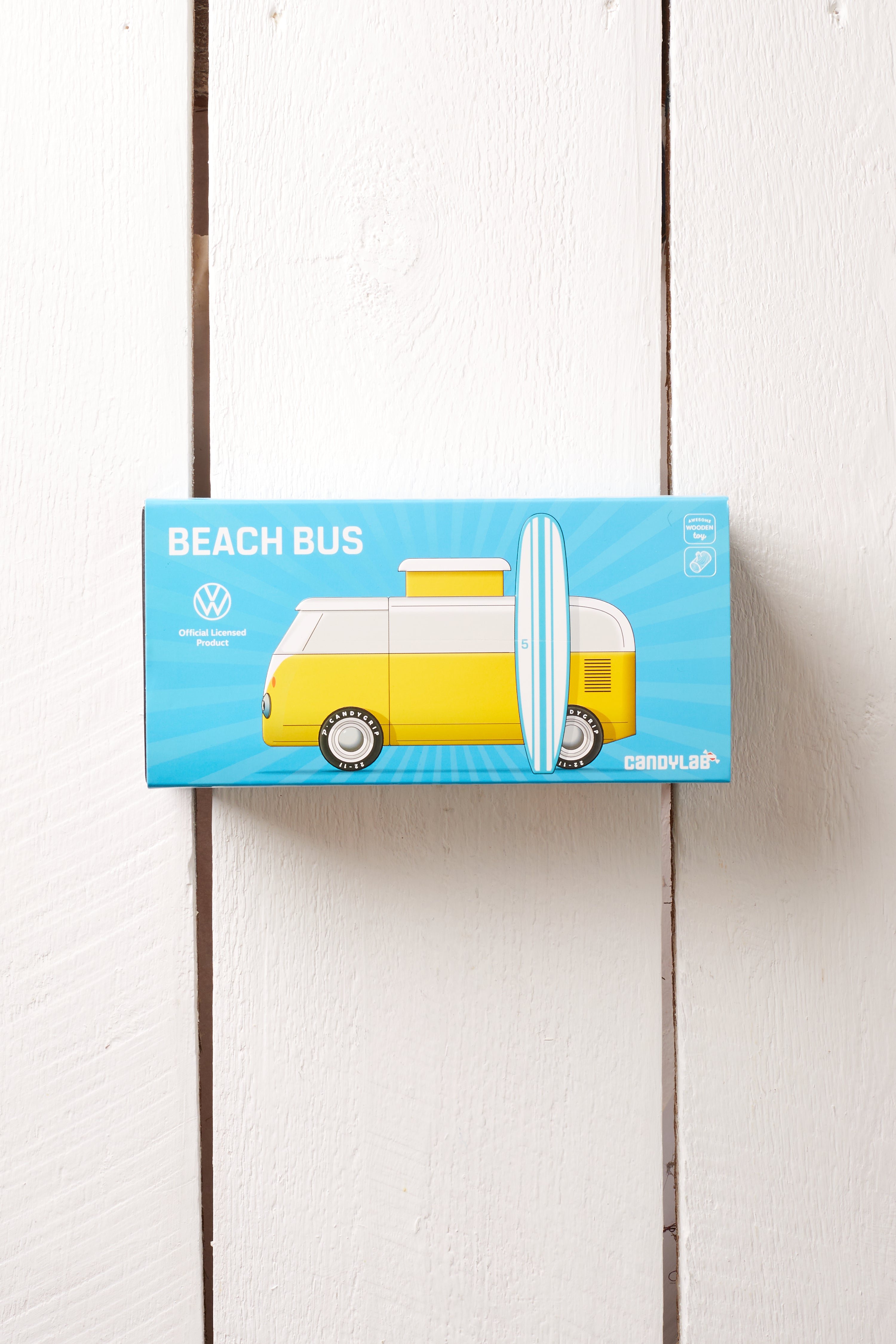VW BEACH BUS YELLOW AND BLUE