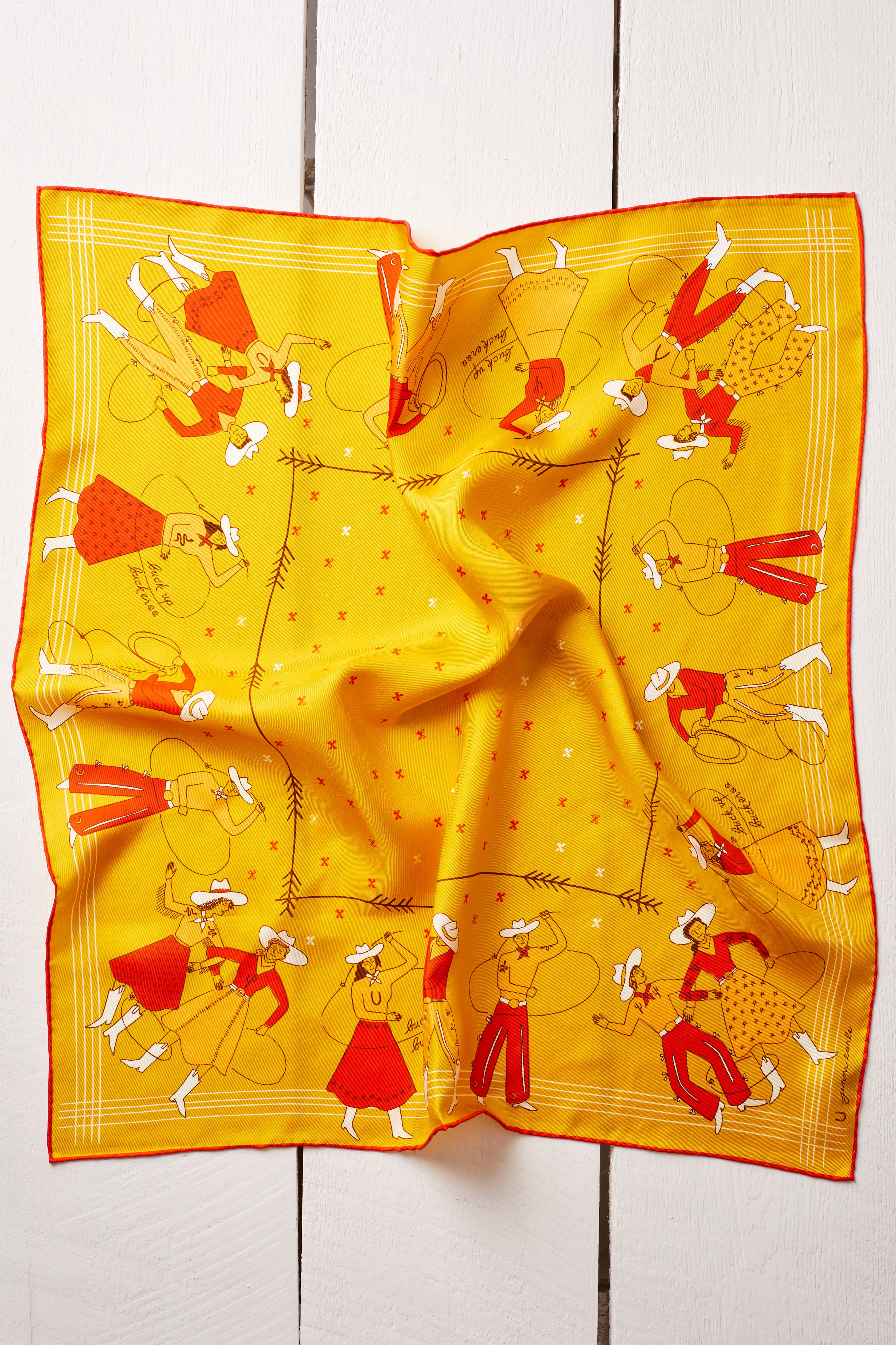 BUCK UP BUCKAROO SILK BANDANA