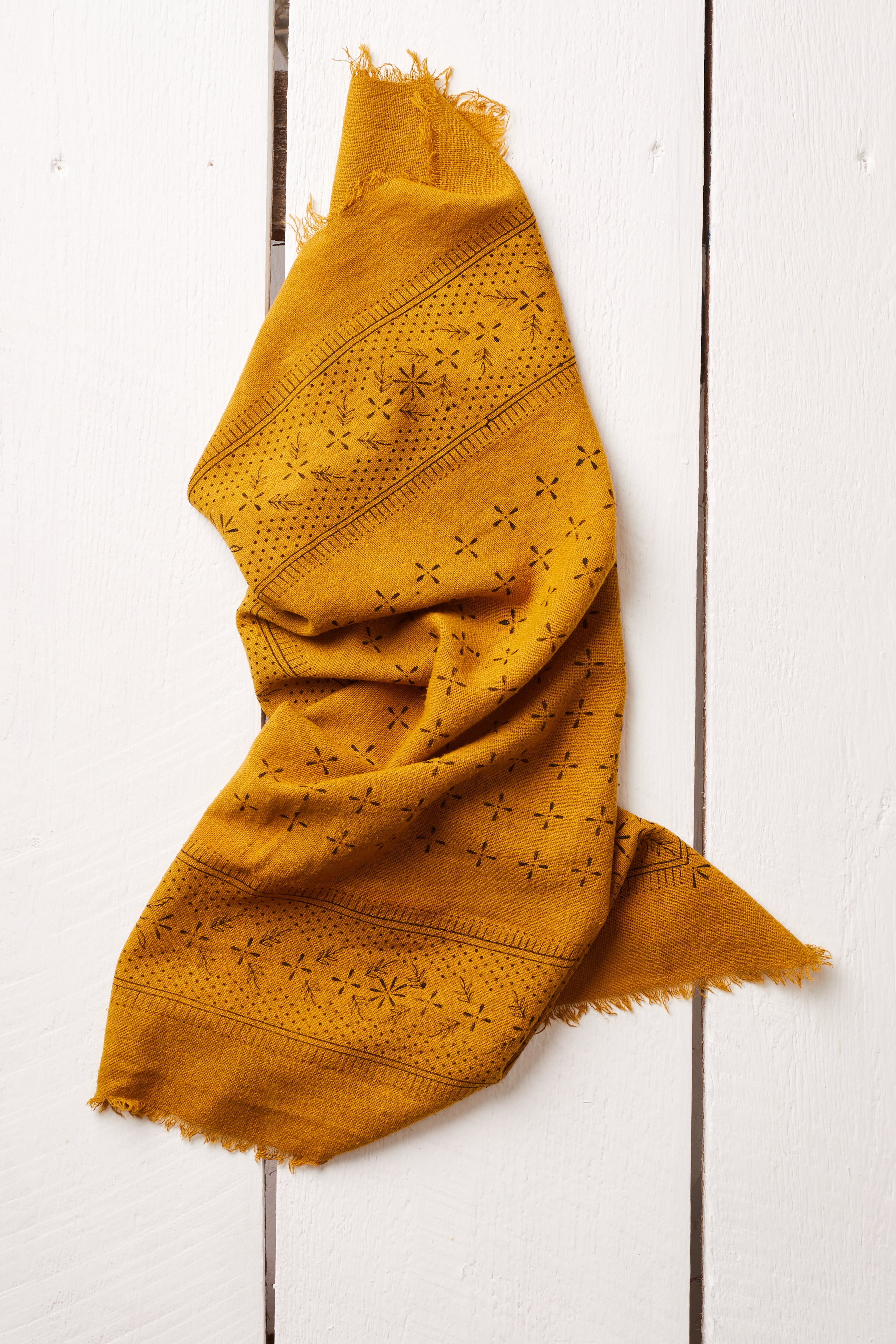 NATURALLY GOLD DYED BANDANNA