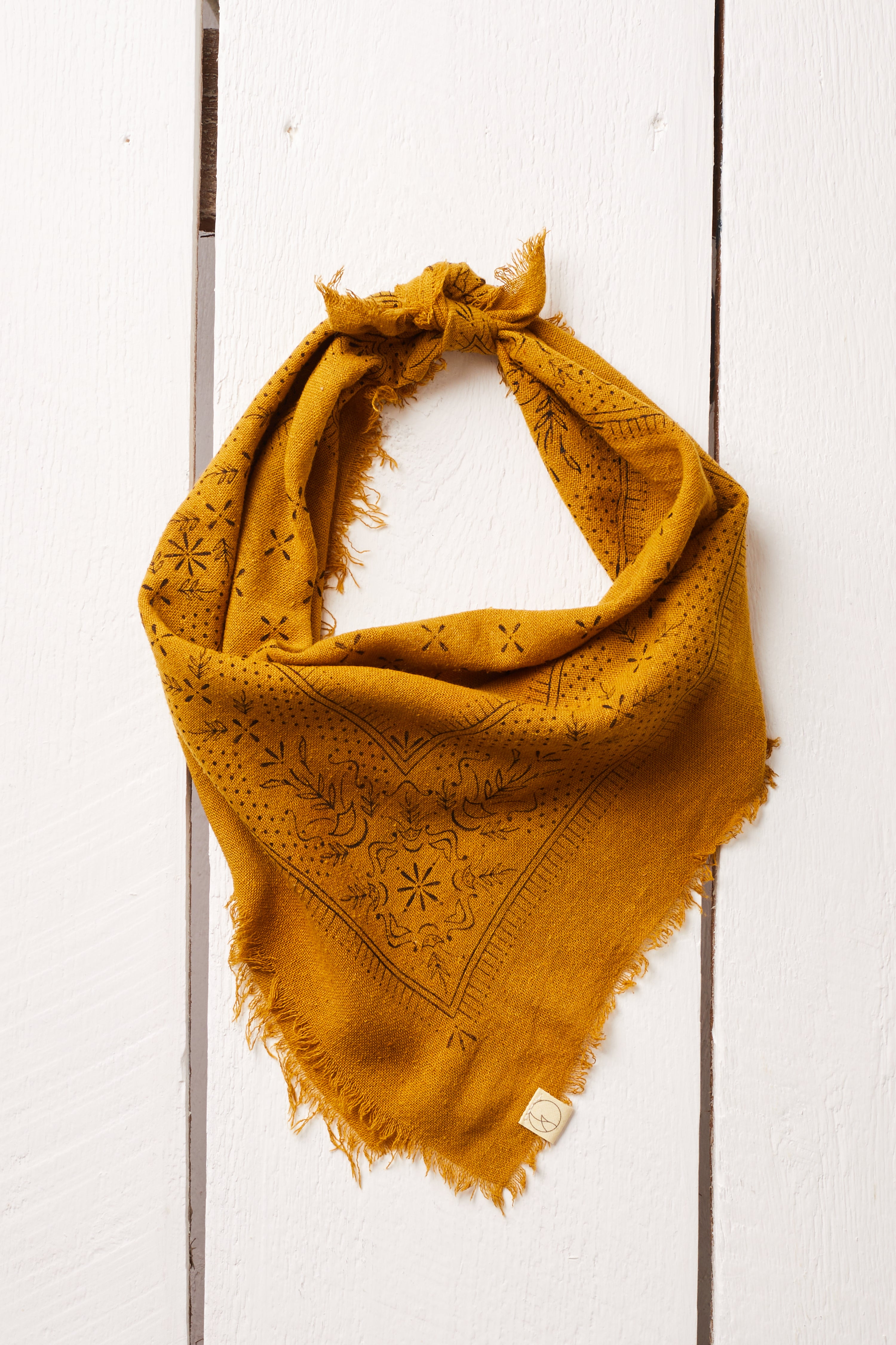 NATURALLY GOLD DYED BANDANNA