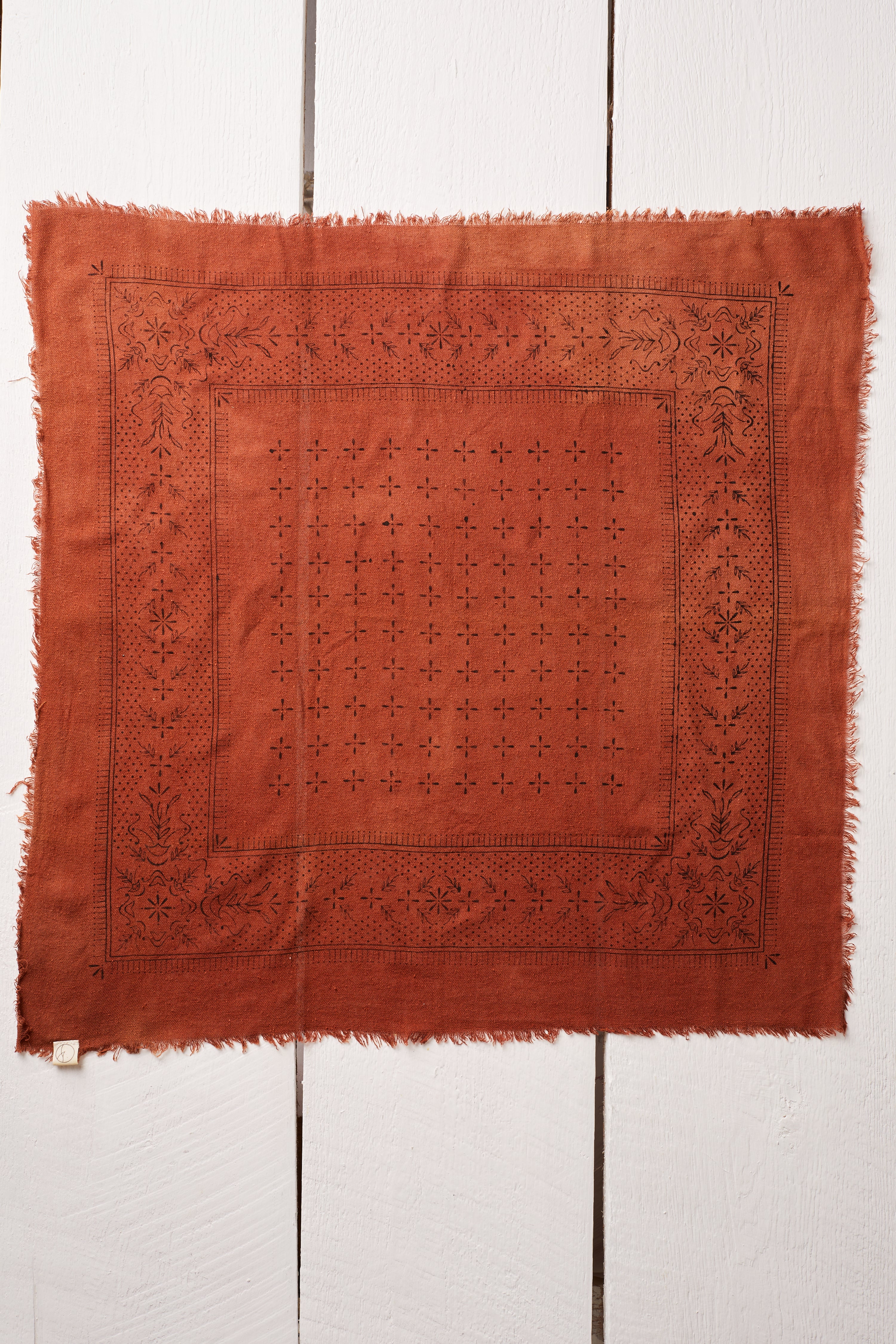 NATURALLY TERRA COTTA DYED BANDANA