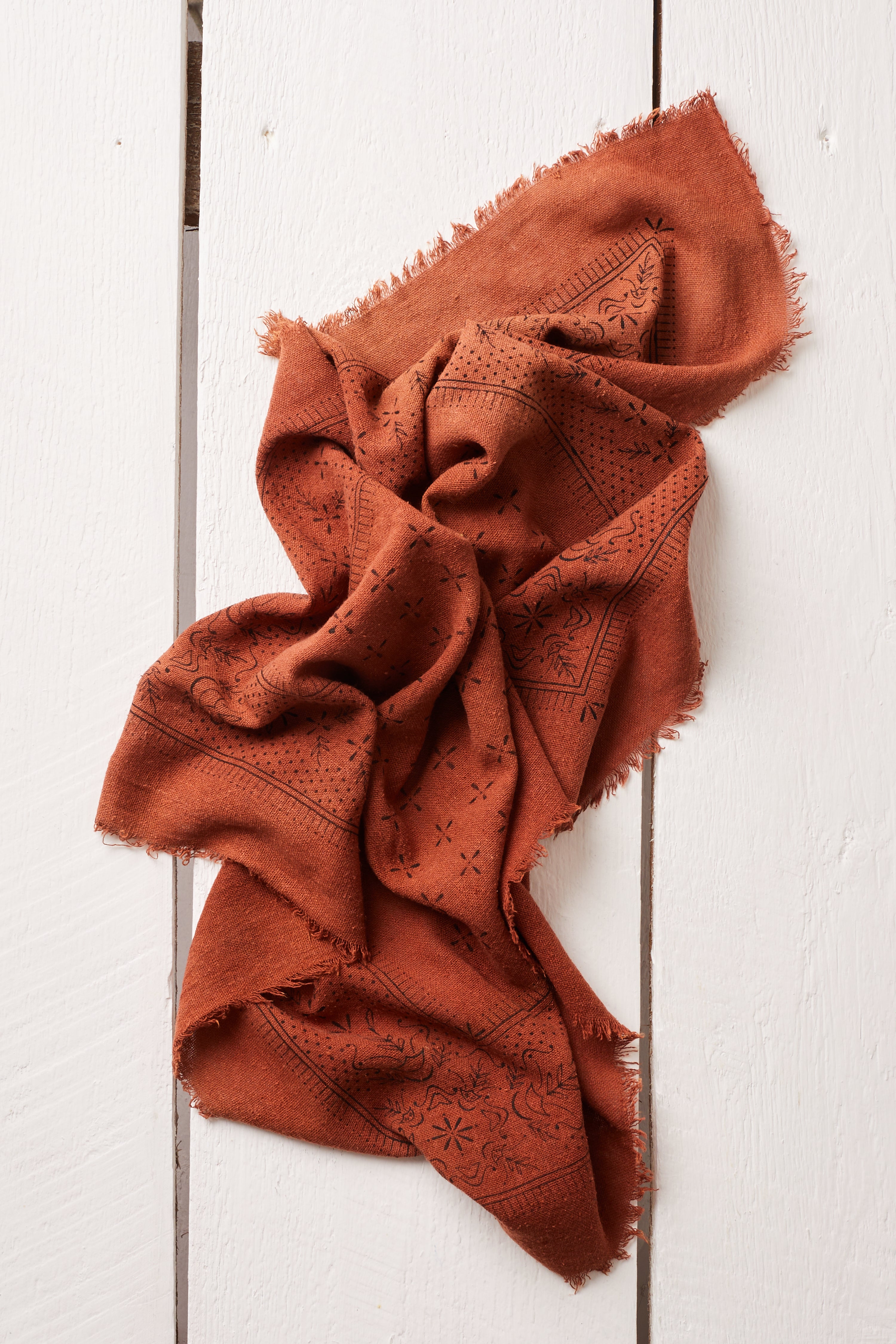 NATURALLY TERRA COTTA DYED BANDANA