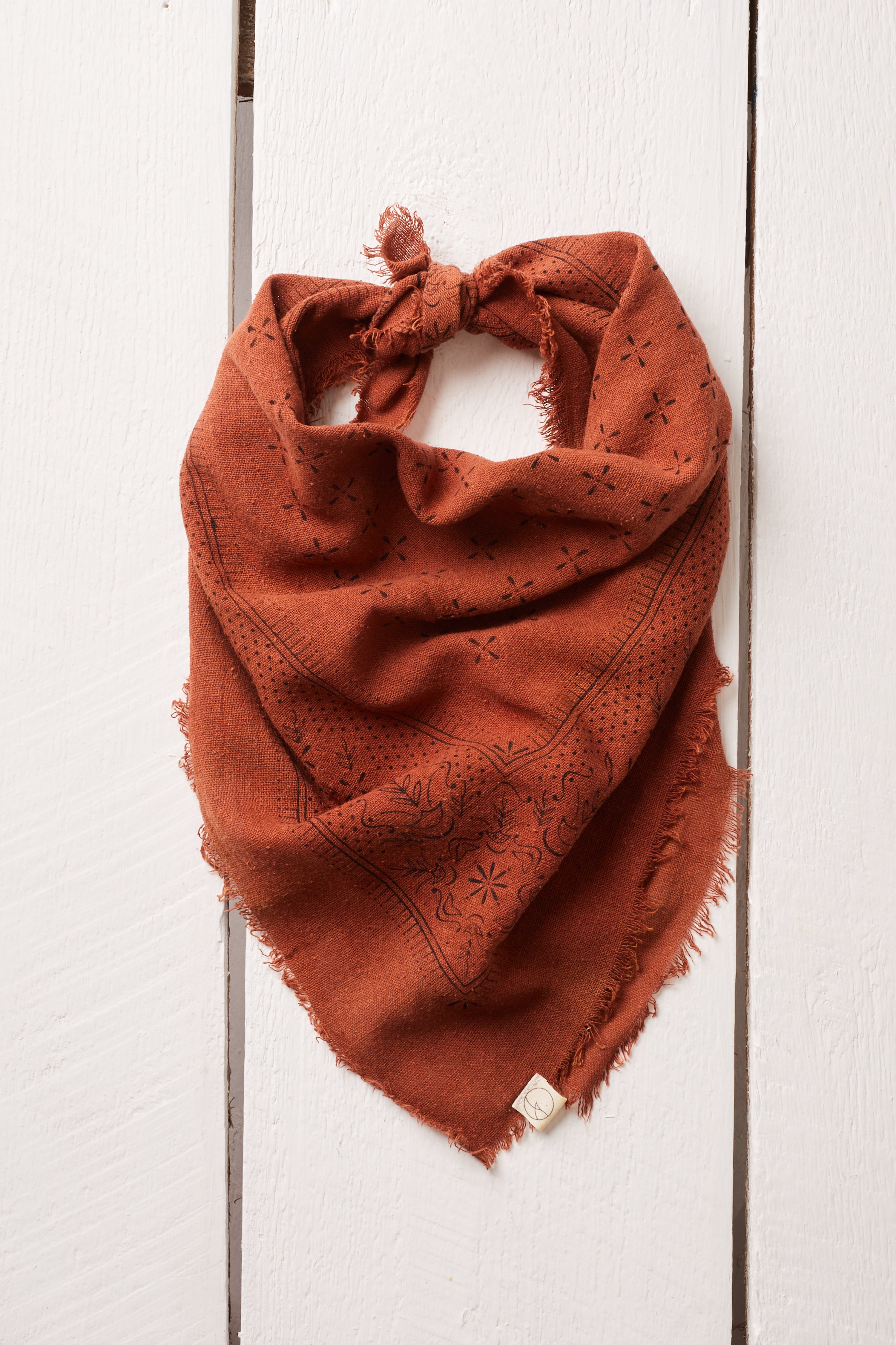 NATURALLY TERRA COTTA DYED BANDANA