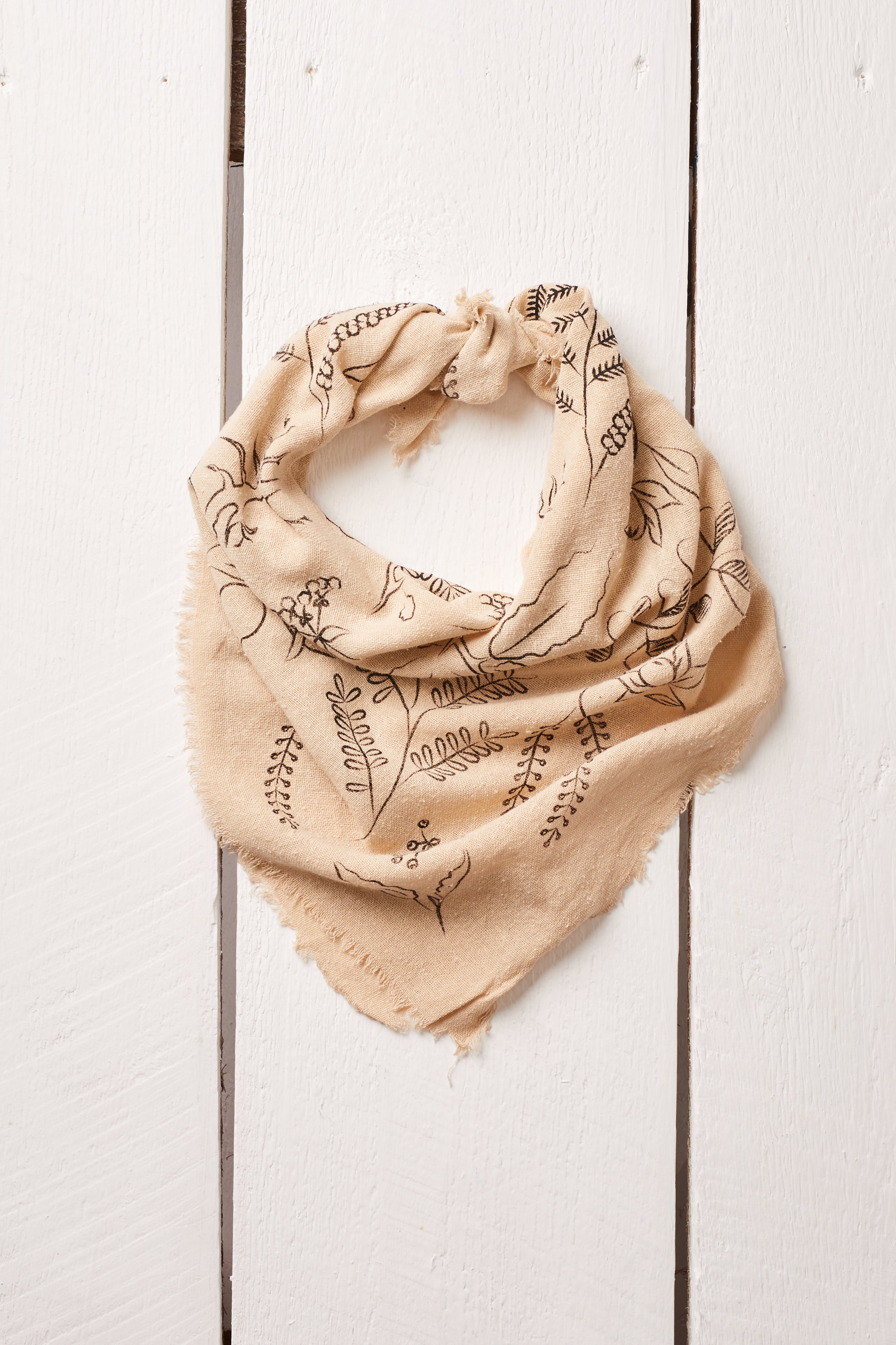 NATURALLY OATMEAL DYED BANDANA