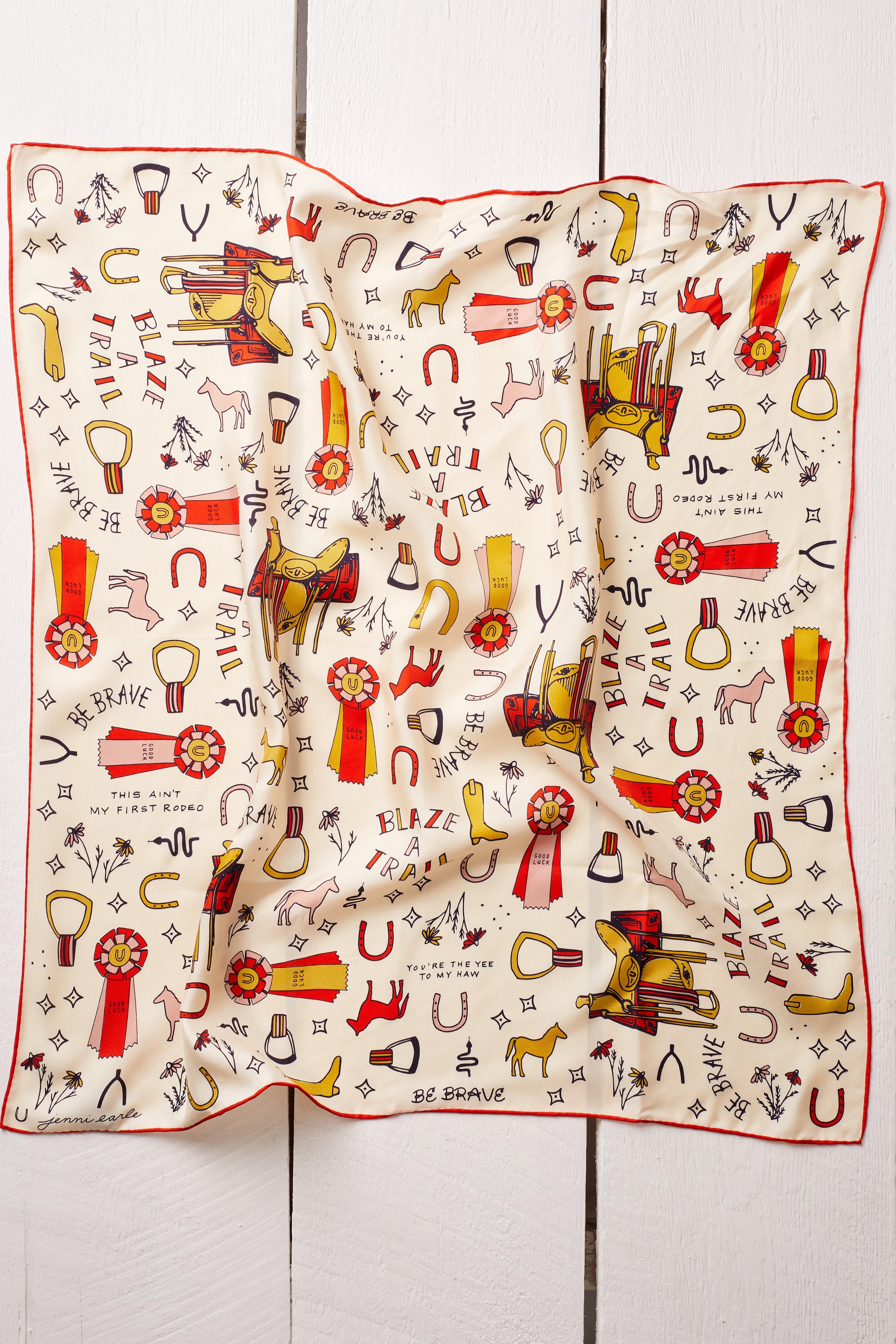 WORD JUMBLE SILK BANDANA