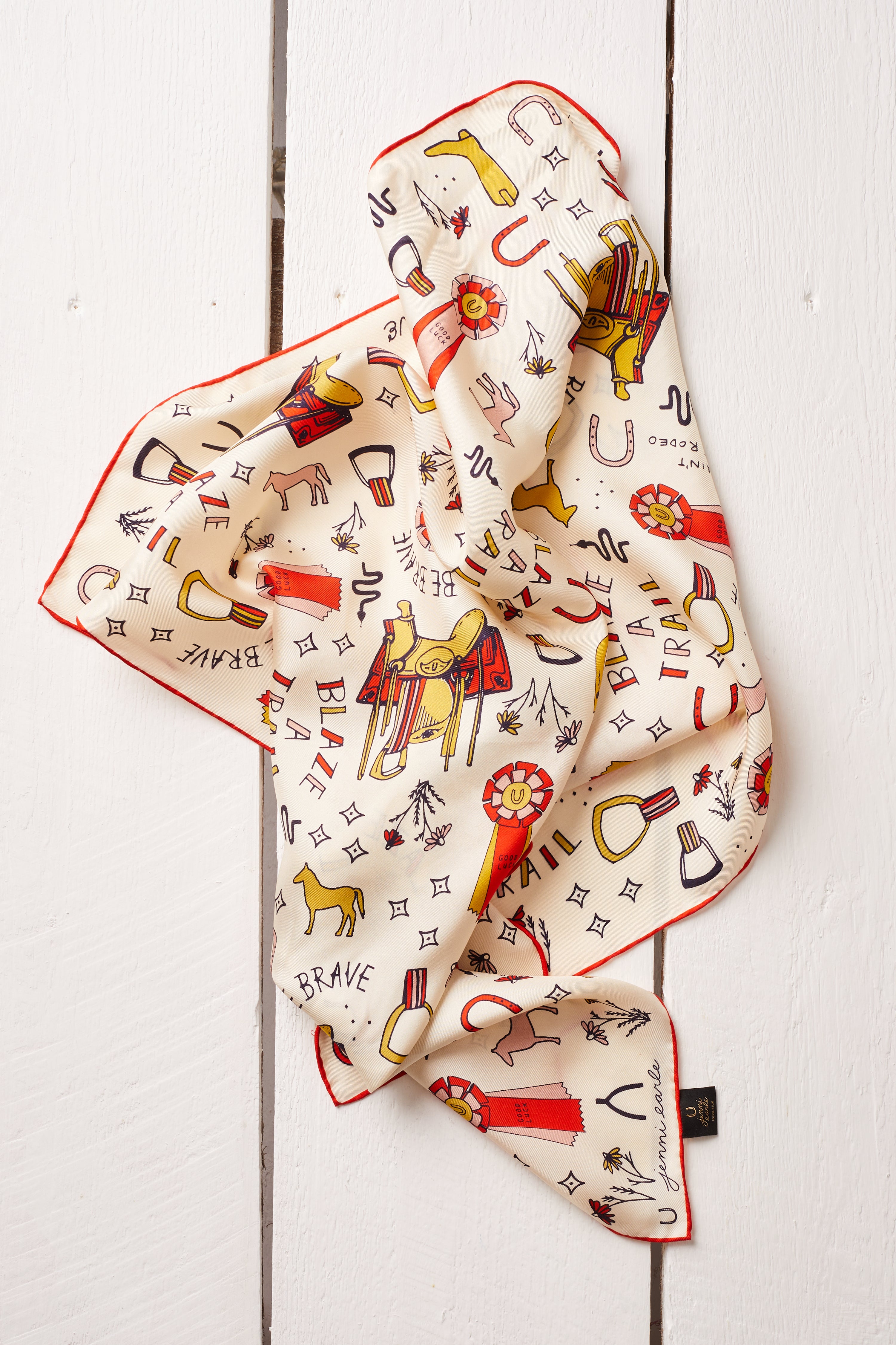 WORD JUMBLE SILK BANDANA