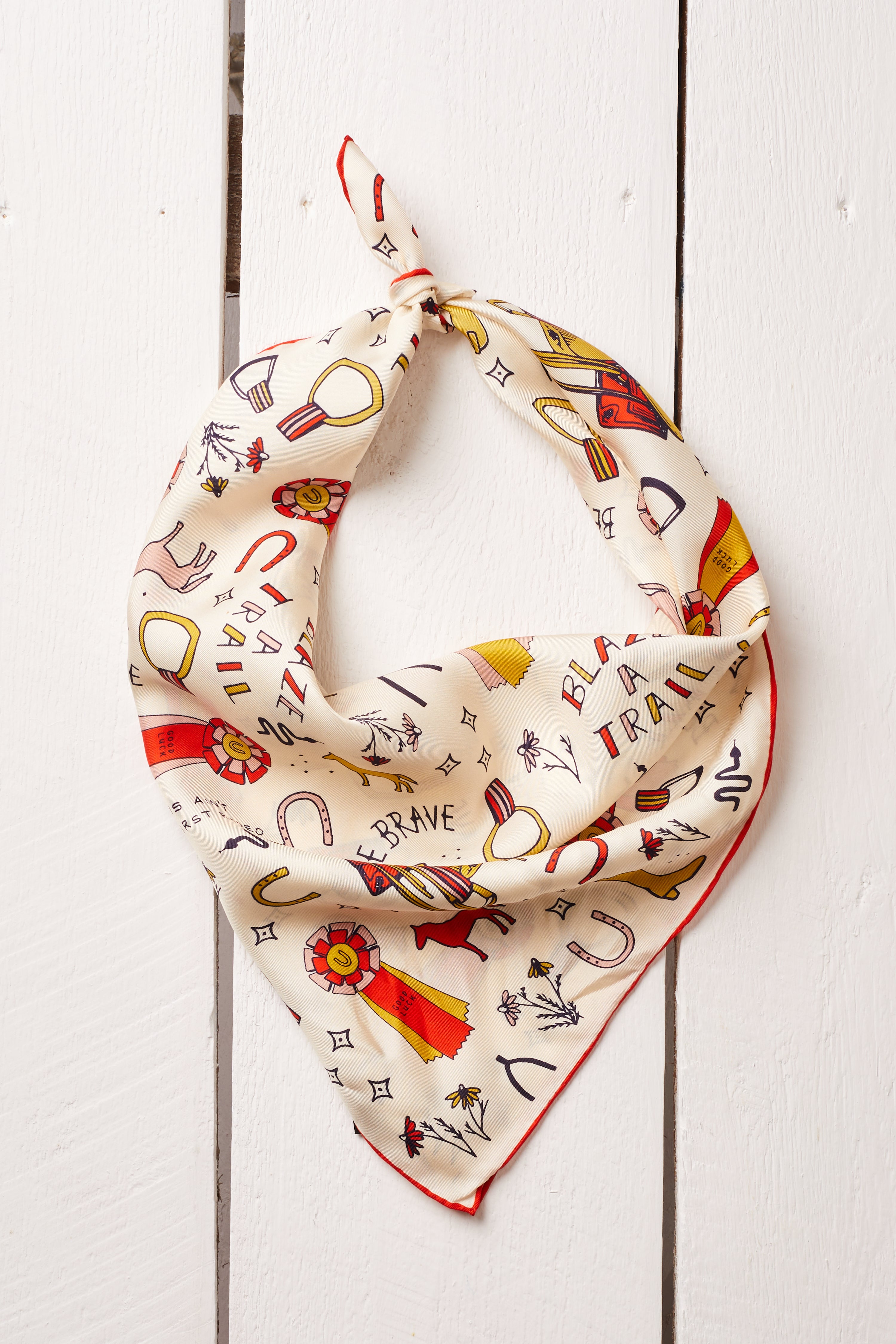 WORD JUMBLE SILK BANDANA