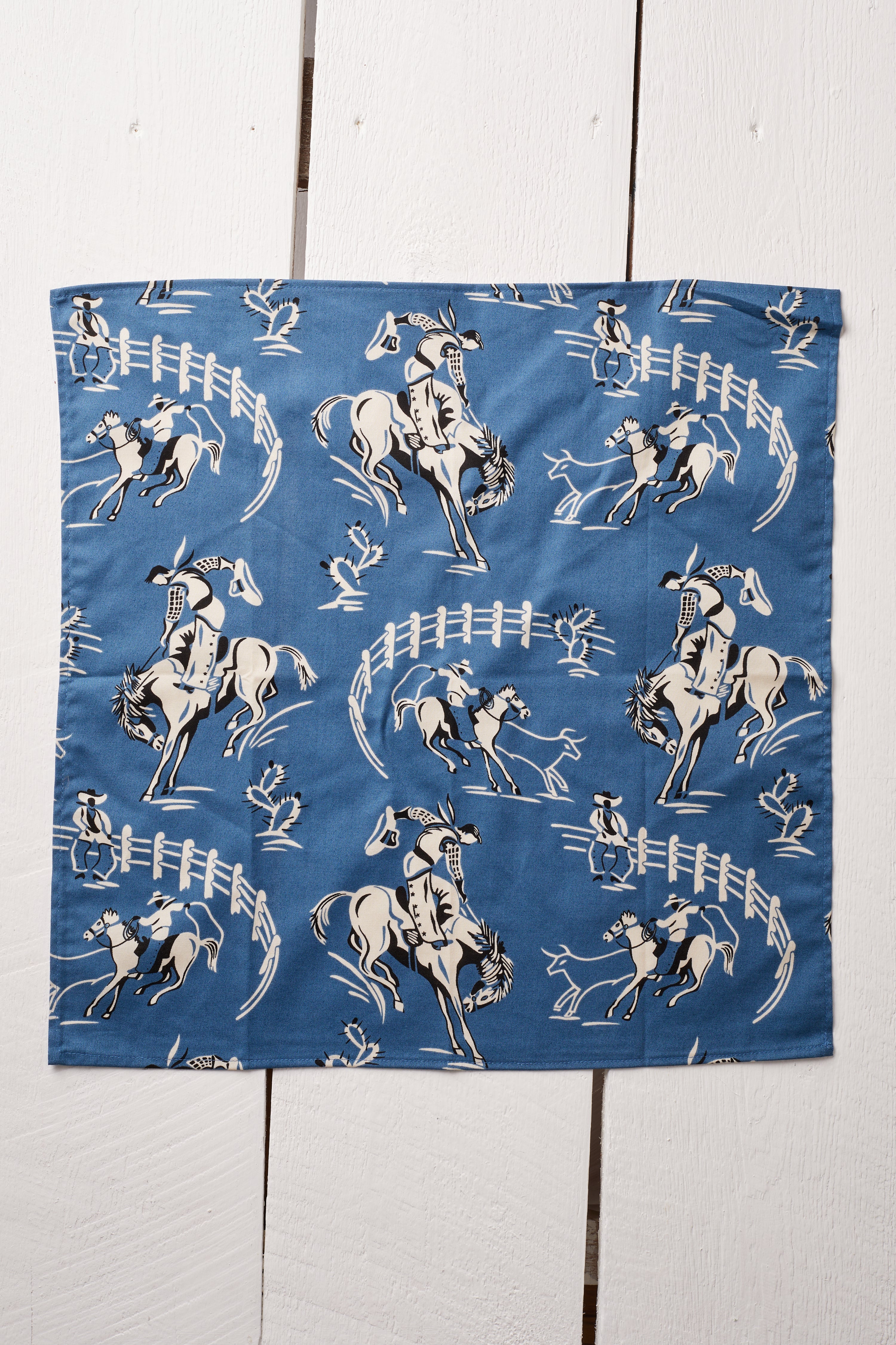 BLUE COWBOY COTTON NAPKINS SET OF 6