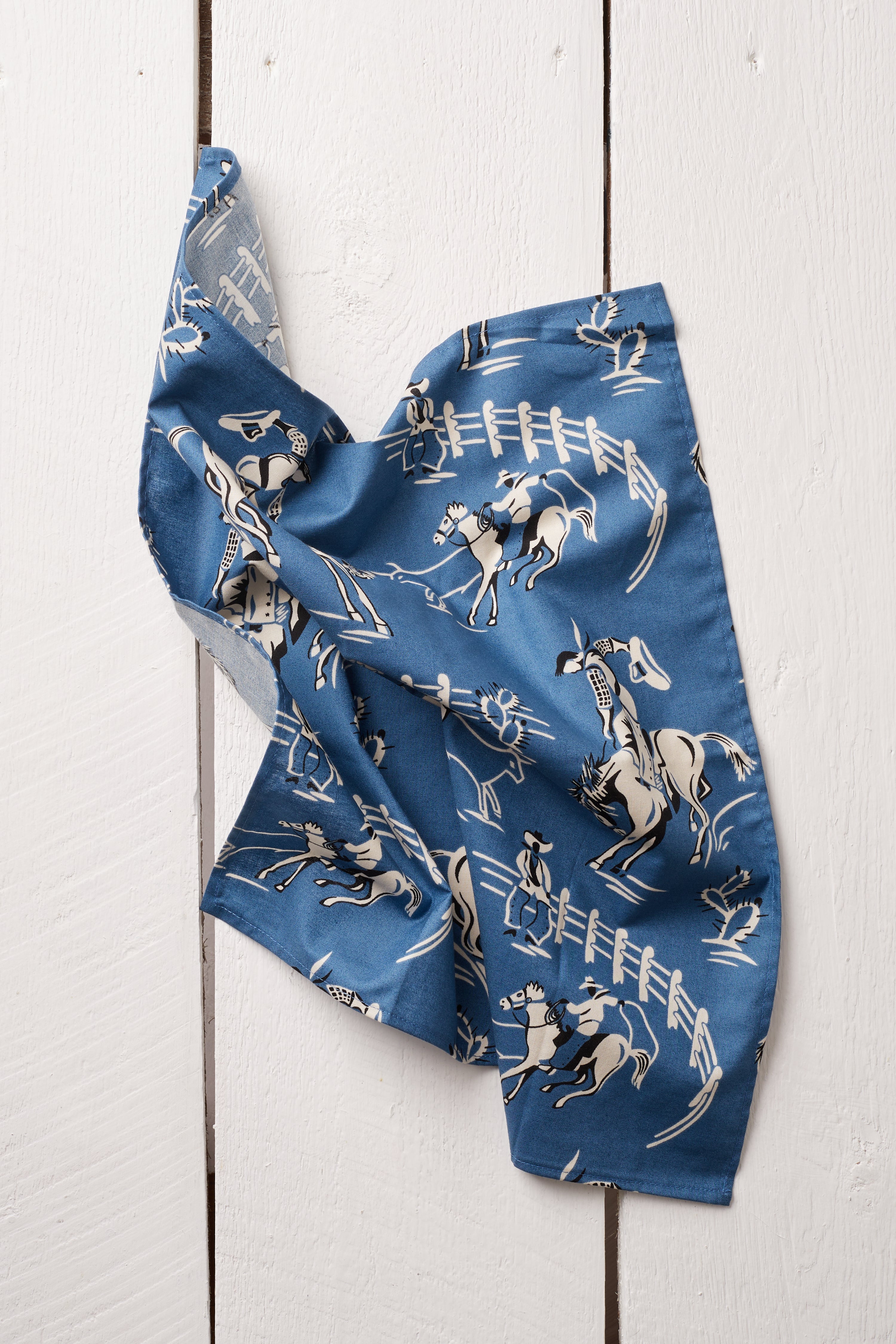 BLUE COWBOY COTTON NAPKINS SET OF 6